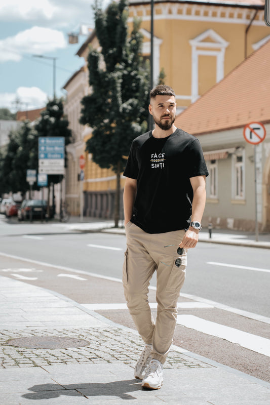tricou clasic unisex fă ce "trebuie" simți negru