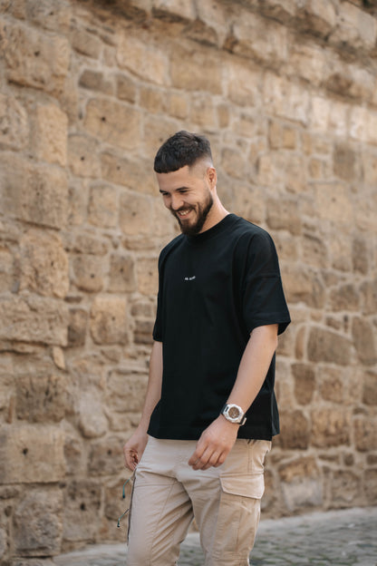 tricou oversized unisex minimalist negru